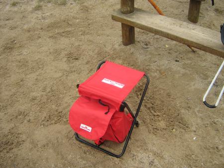 équipement pratique pour Mamiemyope, sac et siège, merci Sandra je peux rester encore plus, elle est assise....