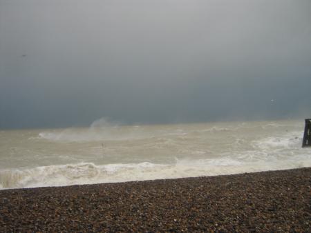 petite tempête à Dieppe, cela doit être comme ça aujourd'hui...