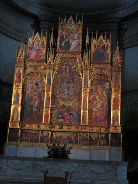Rétable de l'église de Monrépulciano.