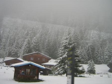 tempête de neige en Suisse.